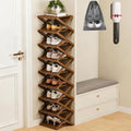 9 Tier Bamboo Shoe Rack