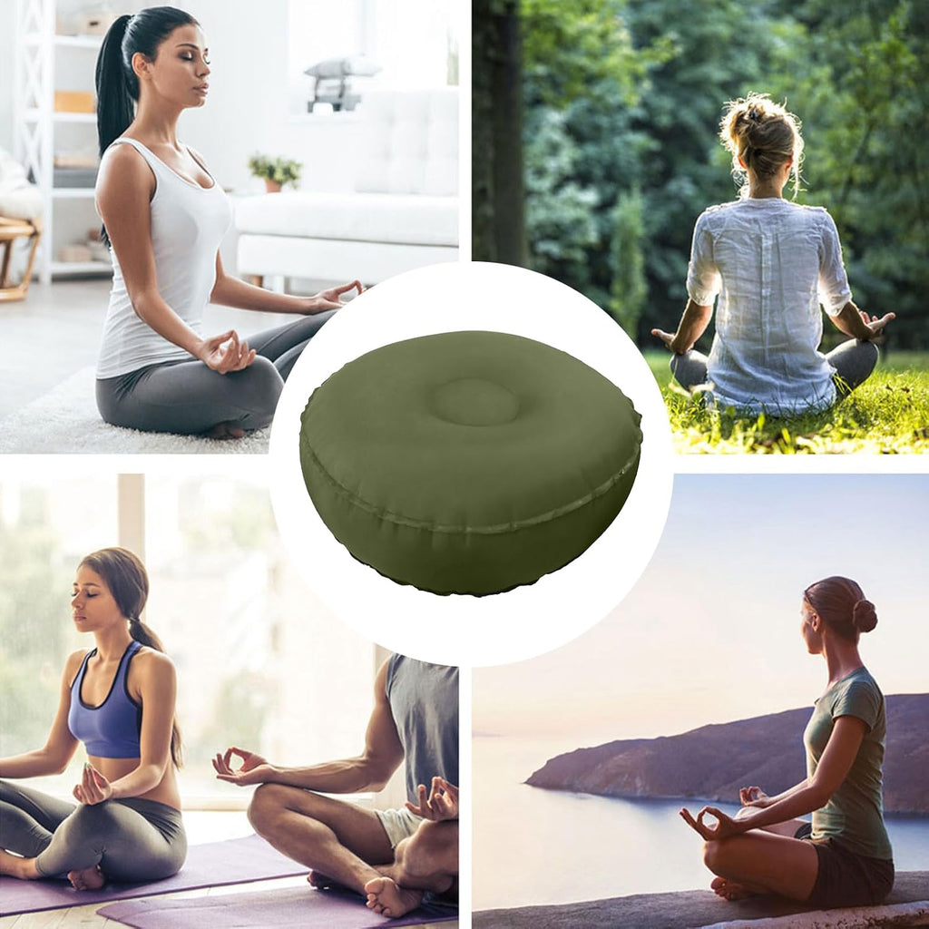 Inflatable Meditation Cushion Comfortable Floor Pillow Non-Slip Yoga Bolster Floor Cushion Seating