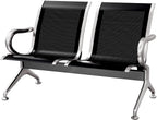 KINTNESS Waiting Room Chair - 2 Seat Reception Chair Benches Office Guest Chairs Heavy Duty Waiting Room Chairs with Arms for Lobby, Office, Bank, Hospital Bench, Black