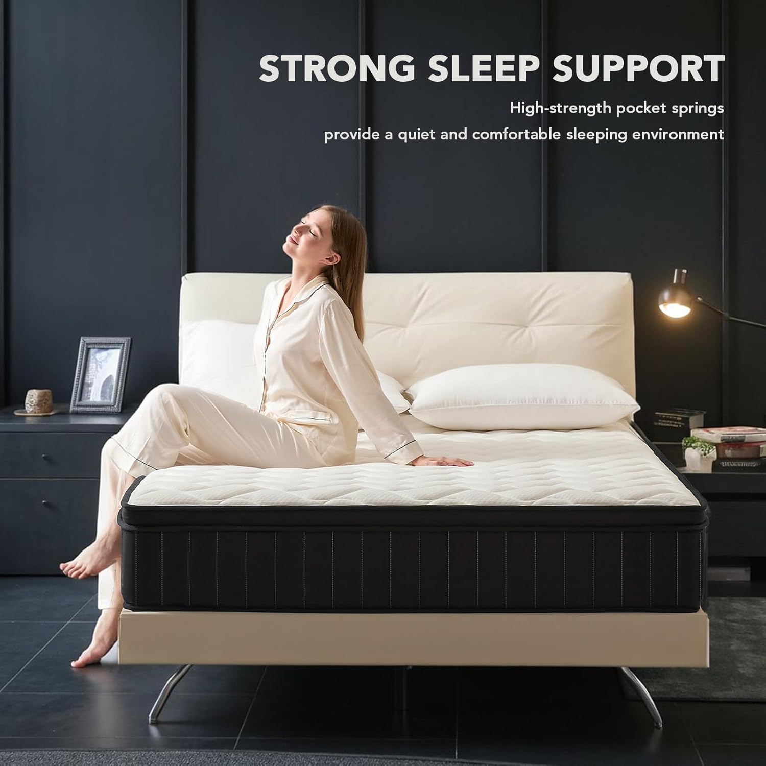 Moccona 12 Inch Full Size Mattresses, Memory Foam Hybrid Mattress in a Box with Independent Spring, Soft and Comfortable, Pressure Relief, CertiPUR-US Certified, Medium