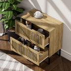 BVIUNTWO 75" Farmhouse Buffet Cabinet, Large Storage Sideboard with Adjustable Shelves & Metal Base, 3-Door Coffee Bar Cabinet for Kitchen/Dining/Living Room, Oak
