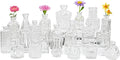 24Pcs Glass Bud Vase Set,Small Flower Vase for Tables Centerpieces Decor, Mini Vintage Clear Vase for Home,Wedding,Party Decorations
