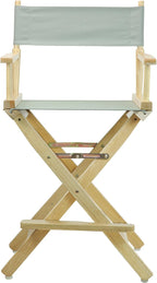 Casual Home 24" Director's Chair Natural Frame with Grey Canvas, Counter Height