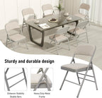 30 Pack Grey Folding Chairs, Fabric Dining Chair Set with Padded Cushion, Indoor Outdoor Folding Chairs Seat for Home Office Events Wedding Party