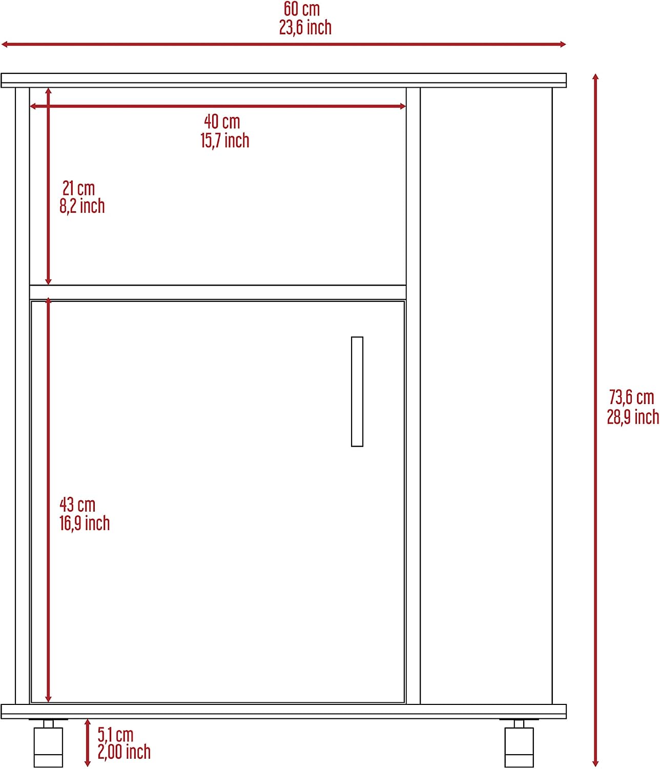 Space-Saving Microwave Shelf Stand Cabinet Kit - 3 Side Shelves - Black