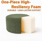 Round Pouf Ottoman 20 x 20 x 14 Inches Boho Poof Home Decor Floor Pouffe Ottoman Foot Rest for Couch Sofa Bean Bag Chairs Living Room Bedroom (Forest Green)
