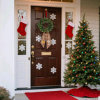 Autumn Door Wreath Sash Embroidered with White Letters and Pumpkins On A Plaid Wreath Sash Ideal for Housewarming Gifts, Autumn Thanksgiving, Halloween, and Christmas Porch Decorations -M