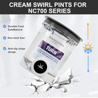 4 Pack Creami Swirl Pints and Lids for Ninja NC700 NC701 Series Accessory,16oz Creami Pint with Ice Cream Makers Compatible for Ninja Swirl Ice Cream & Soft Serve Makers BPA Free & Dishwasher Safe