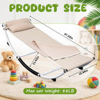 Yousoontic Kids Sensory Rocking Chair Sensory Rocker with Pillow and Blanket Outdoor Indoor Lounge Recliner Chair Gifts for Baby Children ADHD Autism