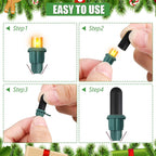 Zonon 200 Pieces No Glow Caps Christmas Glass LED Glow Plug Cap Light Black Out Cover for Christmas Lights(5 x 13 mm)