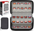 sisma 80 Switch Game Case Compatible with Nintendo Switch/Switch 2 Games & PS Vita Cartridges, Hard Shell Card Holders Organizer Storage Case Travel Portable Carrying Bag