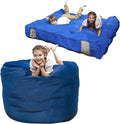 Bean Bag Chair and Sensory Crash Pad, Convertible Beanbag Folds from Lazy Chair to Floor Sensory Crash Pad, Giant Lazy Sofa Chairs with Memory Foam Filling, Machine Washable