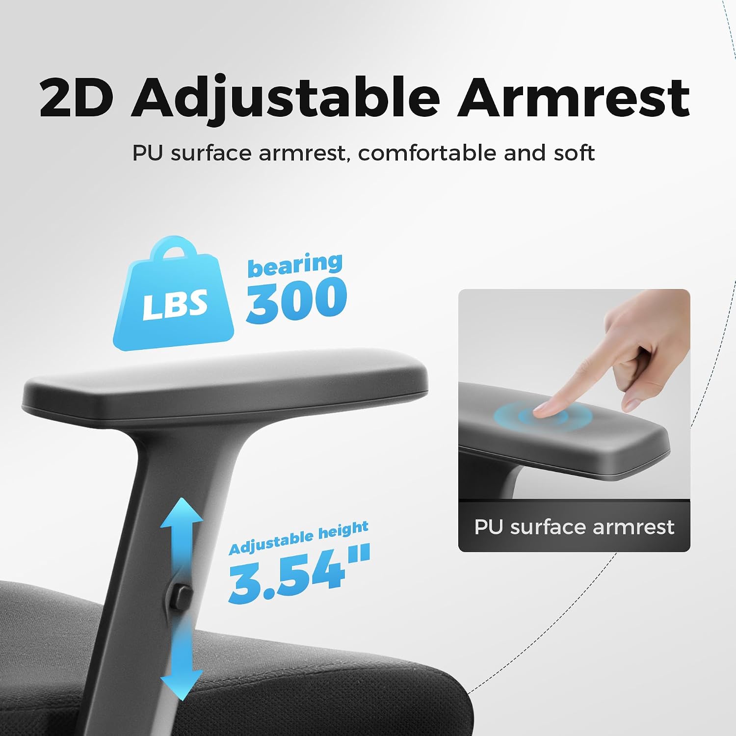 MAISON ARTS Mesh Office Chair Ergonomic Home Desk Chair Mid-Back Computer Task Chair with Breathable Mesh and Adjustable Armrests for Home Office