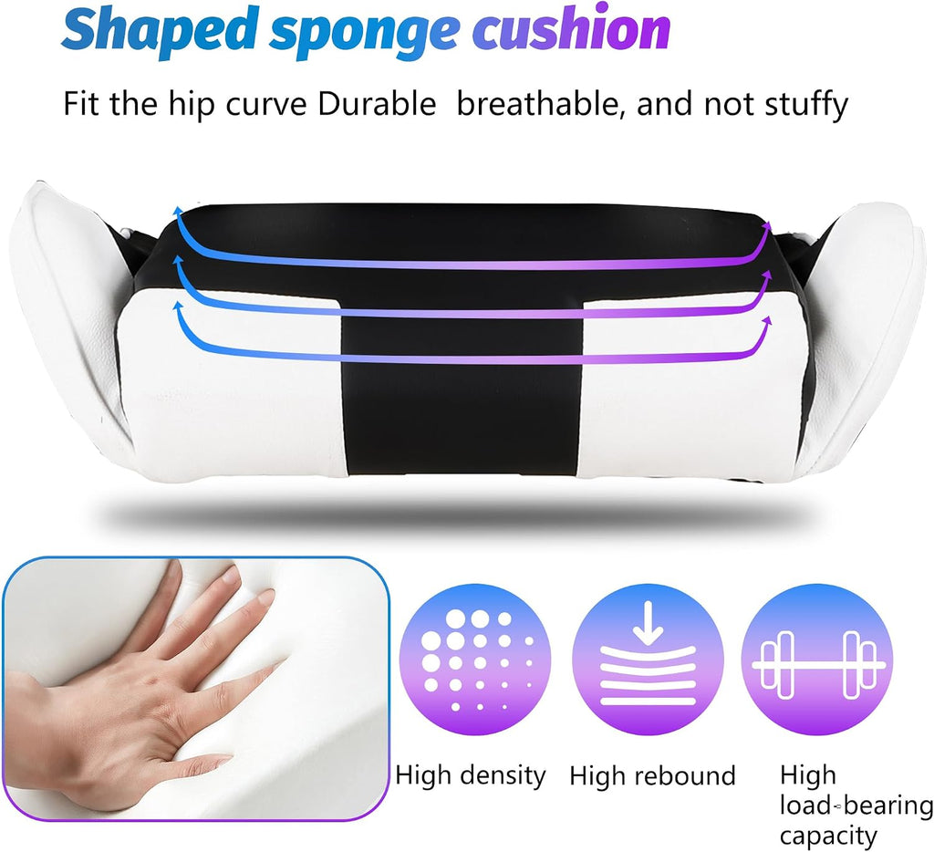 PayLessHere Gaming Chair Desk Chair Ergonomic High Back Computer Chair with Adjustable Lumbar Support, Armrests, and Racing-Inspired Design for Office and Home Use (White)