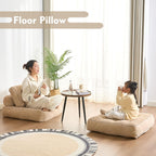Convertible Folding Sofa Bed with backrest, Removable Washable Covering - Designed for Adults, Children, Leisure Areas, Ultra-Soft Filling Material, Corduroy(Camel)