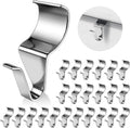 24PCS Vinyl Siding Hook, Thicken Stainless Steel Vinyl Siding Clips Hangers, Heavy-Duty No Drill Vinyl Hook for Outdoor Decor, Hanging on Patio, Christmas Wreath Hangers