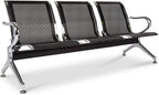 Kinsuite Waiting Room Chair - 3-Seat Airport Reception Lobby Office Bench, Black