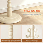 Wood Coat Rack Stand Wooden Coat Rack Freestanding,White | Hall Coat Tree with Sturdy Round Base 14 Hooks for Hat Bag Purses Vintage Coat Tree Hanger Stand for Entryway Hallway Bedroom