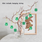 Acrylic Shamrocks St Patricks Day Decorations, 65pcs Mini Green Clear Crystal Clover Vase Filler Ornaments for Table Centerpieces DIY Crafts