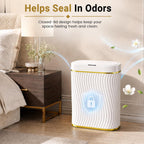 Ogikey Bathroom Trash Can with Lid, 5 Gallon Automatic Touchless Garbage Can, Motion Sensor Smart Trash Bin, Slim Waterproof Waste Bin for Living Room, Bedroom, Office, Kitche