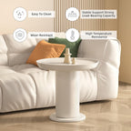 End Table,Accent Table Ideal for Any Room-Side Table Living Room,Side Tables Bedroom,end endTable Cream White for Indoor