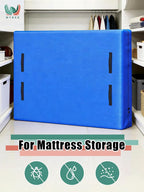 WTREE Double Shield Mattress Bag for Moving and Storage, 8 Reinforced Handles Mattress Cover with Internal Clear Mattress Protector, 170GSM Heavy Duty Tarp Mattress Mover Tool, Queen