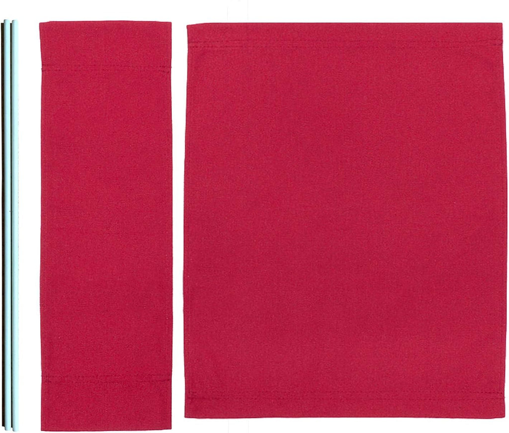 1 Set (3pcs) 20.86"L x 16.14"W Directors Chair Canvas Replacement Director Chair Replacement Canvas with Round Fiberglass Stick for Directors Chairs Director Chair Covers Replacement Canva (Red)
