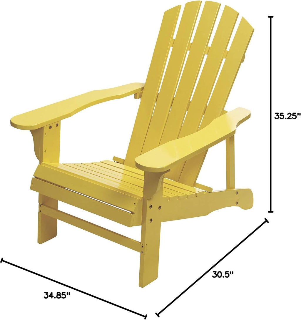 Leigh Country TX 38998 Adult Adirondack Chair - Yellow