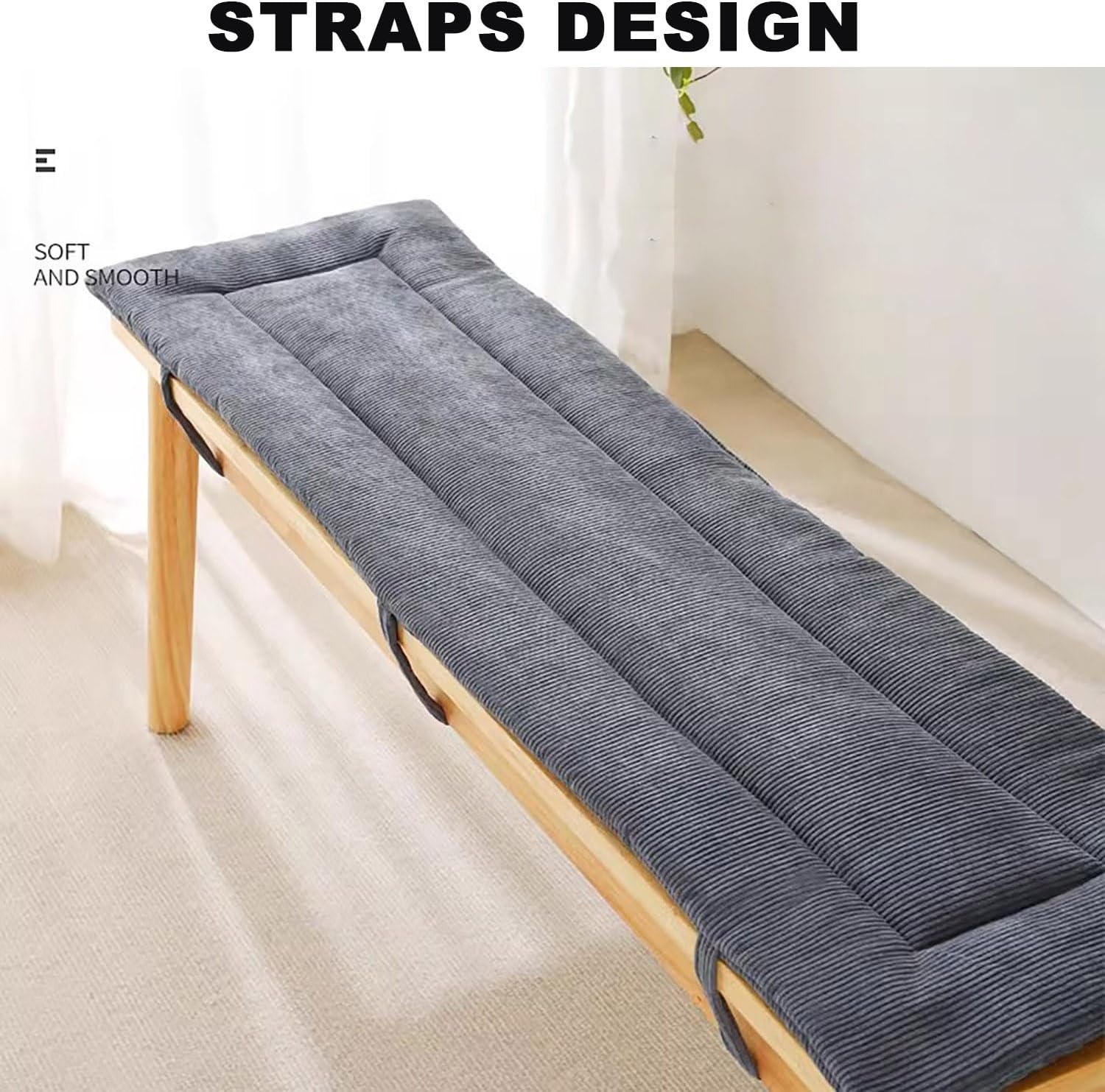 Washable Indoor/Outdoor Bench Cushion Furniture - 120/80/100/90/150cmx30/40/50/60cm 2/3 Seater Chair Seat Cushions,Non-Slip Seat Pad for Garden Patio, Long Chairs, Swings(Green,12x55in)