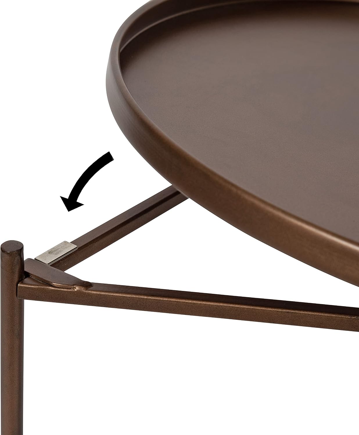 Kate and Laurel Ulani Modern Nesting Side Table; Set of 2; Bronze; Sophisticated Glam End Tables for Storage and Display