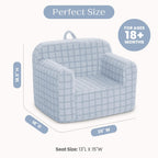 Delta Children Checkered Cozee Chair, Blue