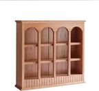 Solid Wood Countertop Cabinets,North America A Grade Cherry One Piece Solid Wood Storage Rack Simple European Style Wooden Kitchen Table Cup Holder No Assembly Required