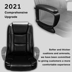 OFIKA Office Chair Computer Desk Chair Gaming - Ergonomic High Back Cushion Lumbar Support with Wheels Comfortable Black Leather Racing Seat Adjustable Swivel Rolling Home Executive (Black)