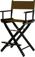 Casual Home 220-02/021-45 Director Chair 24" - Counter Height BlackFrame/Brown Canvas