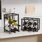 Metal Countertop Wine Rack 6 Bottles, Fits Large Wine Bottles | Free Standing