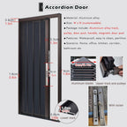 Aluminum Sliding Door with Lock - Retractable Barn Door Hardware Kit, Fits 61-177 cm, Temporary Simple Track Design, Ideal for Home and Office Spaces