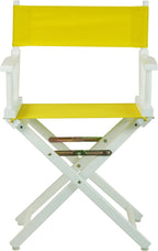 Casual Home 18" Director's Chair White Frame with Yellow Canvas