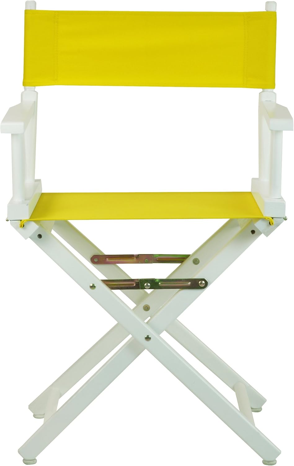 Casual Home 18" Director's Chair White Frame with Yellow Canvas