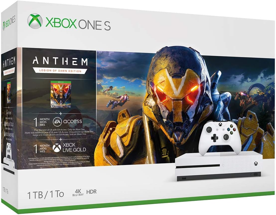 Xbox One S 1TB Console - Anthem Bundle (Renewed)