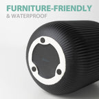 flature Ceramic Vase with Grooves - Waterproof Flower Vase in Matte Black for Fresh Flowers, Dried Flowers, Pampas Grass, Large 7.9" Tall Vase as a Gift, Decoration for Living Room, Bedroom, Office.