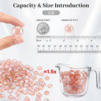 DomeStar 1LB Flat Glass Marbles, Champagne Decorative Marbles for Vases Aquarium Pebbles Fish Tank Rocks Vase Fillers DIY Crafts Table Scatter Decor