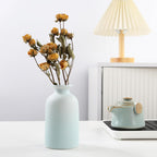 Blue Small Ceramic vase Dry Flower Vases for Home Decor Bohe vase Dried Flowers Home, Living Room,Modern, Minimalist,Centerpieces Office Desk Best Decoration(S Blue)
