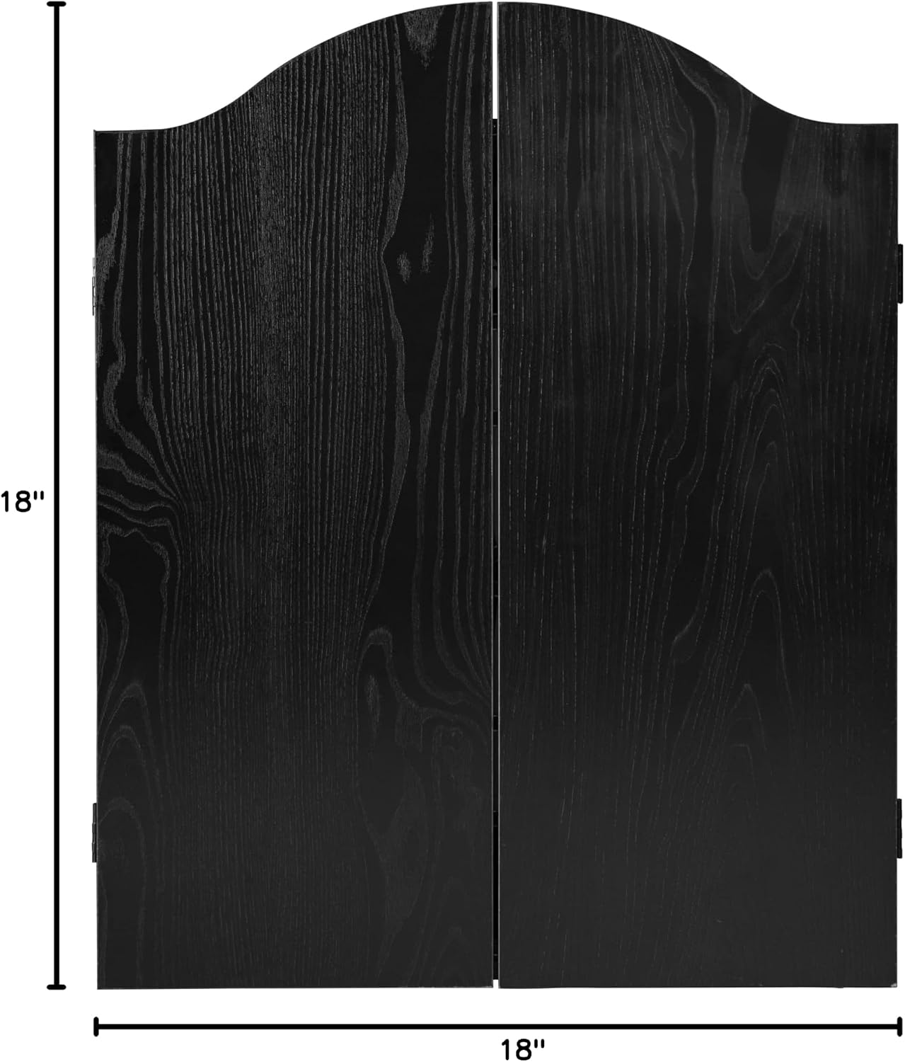 DMI Americana Dartboard Cabinet Set with 18-Inch Paper Dartboard, Reversible Baseball Game, Built-in Cricket Scoring, Darts, Chalk & Mounting Hardware – Classic Black Finish