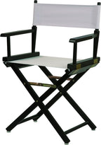 Casual Home 18" Director's Chair Black Frame with White Canvas