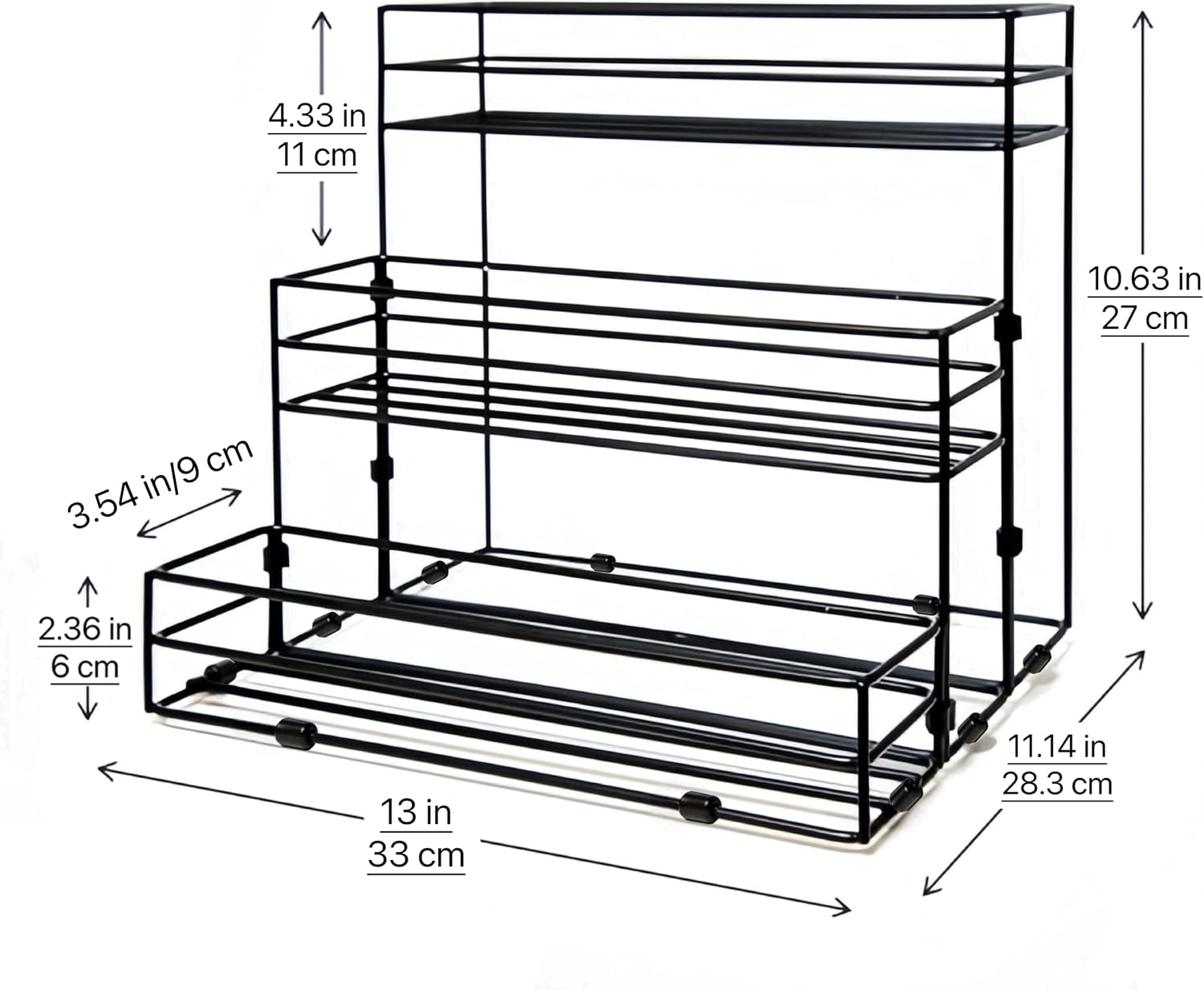 12 Bottles Coffee Syrup Rack Organizer, Coffee Syrup Stand Holder, 3 Tier Coffee Syrup Organizer for Coffee Bar Station, Wine Rack for Countertop, Bottle Display Shelf for Cocktail, Dressing