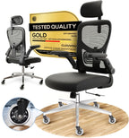SmartSeat Ergonomic Office Chair Comfy [#1 in Tests] Ergonomic Chair with Breathable Mesh Back | Computer Chair with wheels | Home Office Desk Chair with 3D Headrest | Swivel Chair for 330 lbs