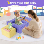 Lischwert Kids Couch, 3-in-1 Modular Kids Play Couch, Child Sofa for Girls Boys, Toddler Sectional Sofa Convertible Foam Toys for Baby Indoor Outdoor