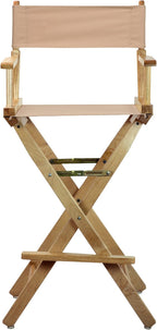Casual Home 30" Director's Chair Natural Frame-with Tan Canvas, Bar Height