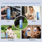 Momcozy 22oz Portable Breast Milk Cooler for Outdoor, Life Saver with 360° Total Cooling for 24 Hours, Larger Capacity Travel Breastmilk Chiller with 2pcs Baby Bottles for Breastmilk Storage, Blue