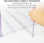 Gift Bag Storage Organizer, Acrylic Clear Shopping Bag Organizer, Adjustable Shelf Divider Bag Organizer for Small Closet, 1 Pack